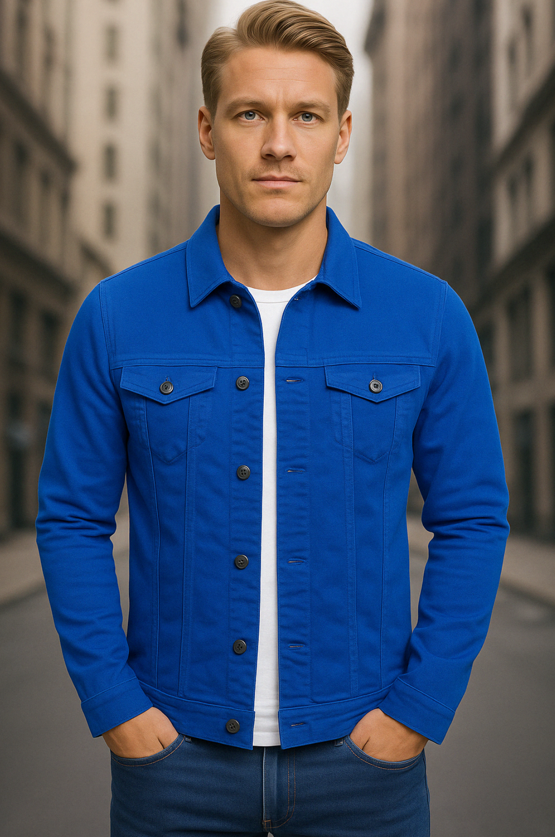 Damian™ | Figursydd jeansjacka för herr