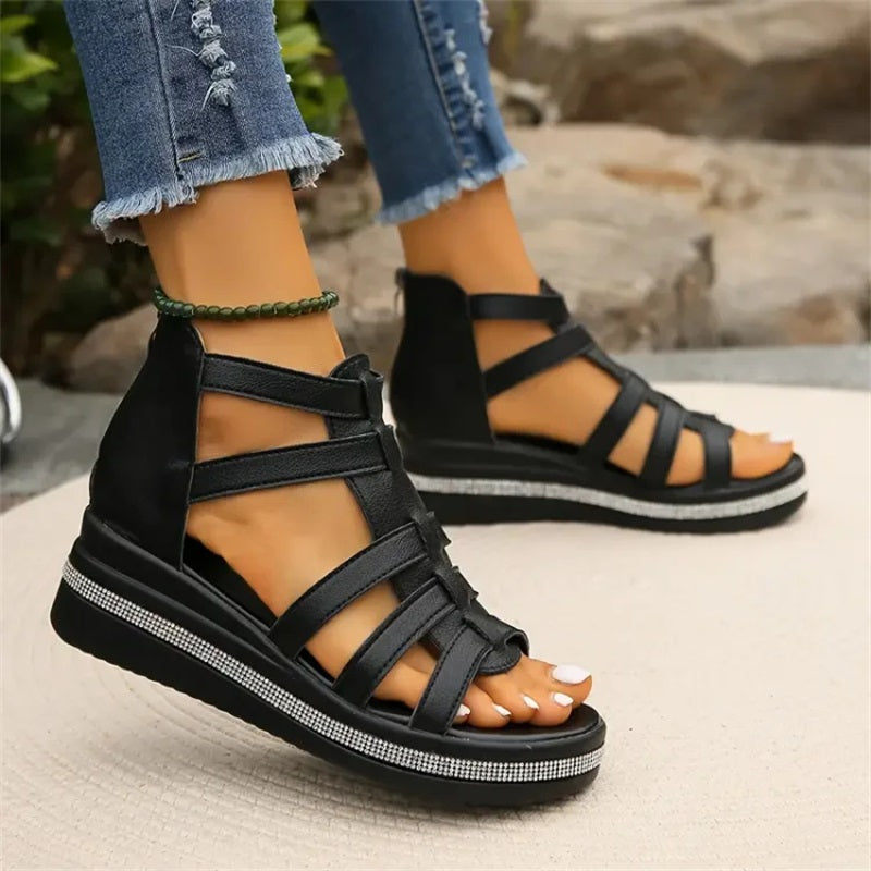 Wedge™ | Sandaler med strass-dekor