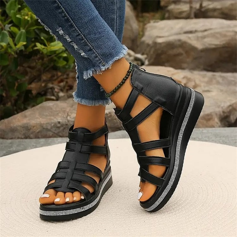 Wedge™ | Sandaler med strass-dekor