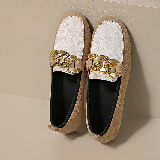 Neli™ | Eleganta loafers med kedjedekoration