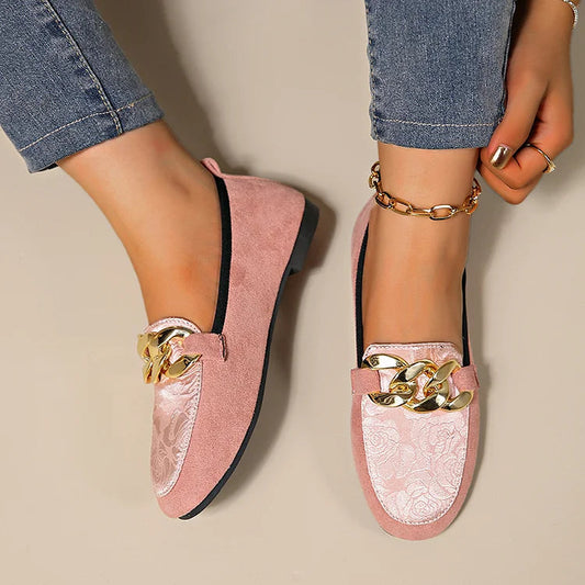 Neli™ | Eleganta loafers med kedjedekoration