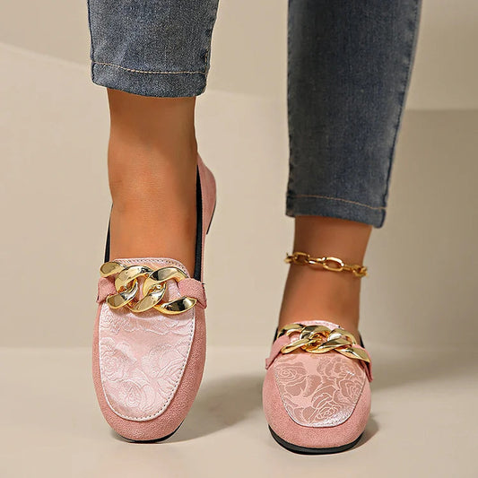 Neli™ | Eleganta loafers med kedjedekoration