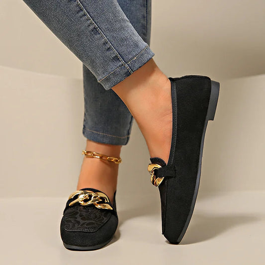 Neli™ | Eleganta loafers med kedjedekoration