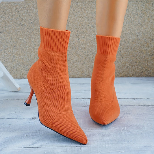 Livia™ | Eleganta stickade kängor med klack