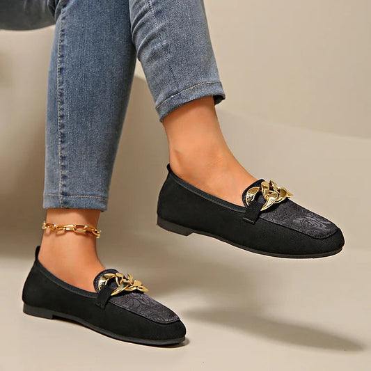 Neli™ | Eleganta loafers med kedjedekoration
