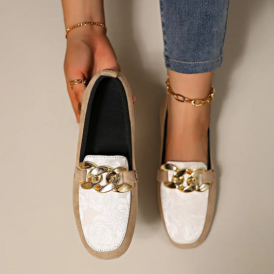 Neli™ | Eleganta loafers med kedjedekoration