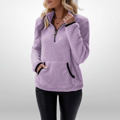 Diamante™ | Pullover Teddy di Lusso con Mezza Zip