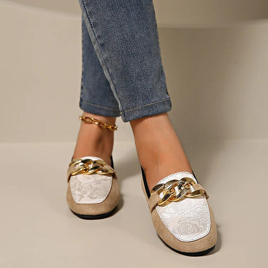 Neli™ | Eleganta loafers med kedjedekoration