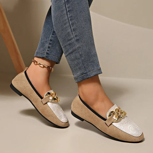 Neli™ | Eleganta loafers med kedjedekoration