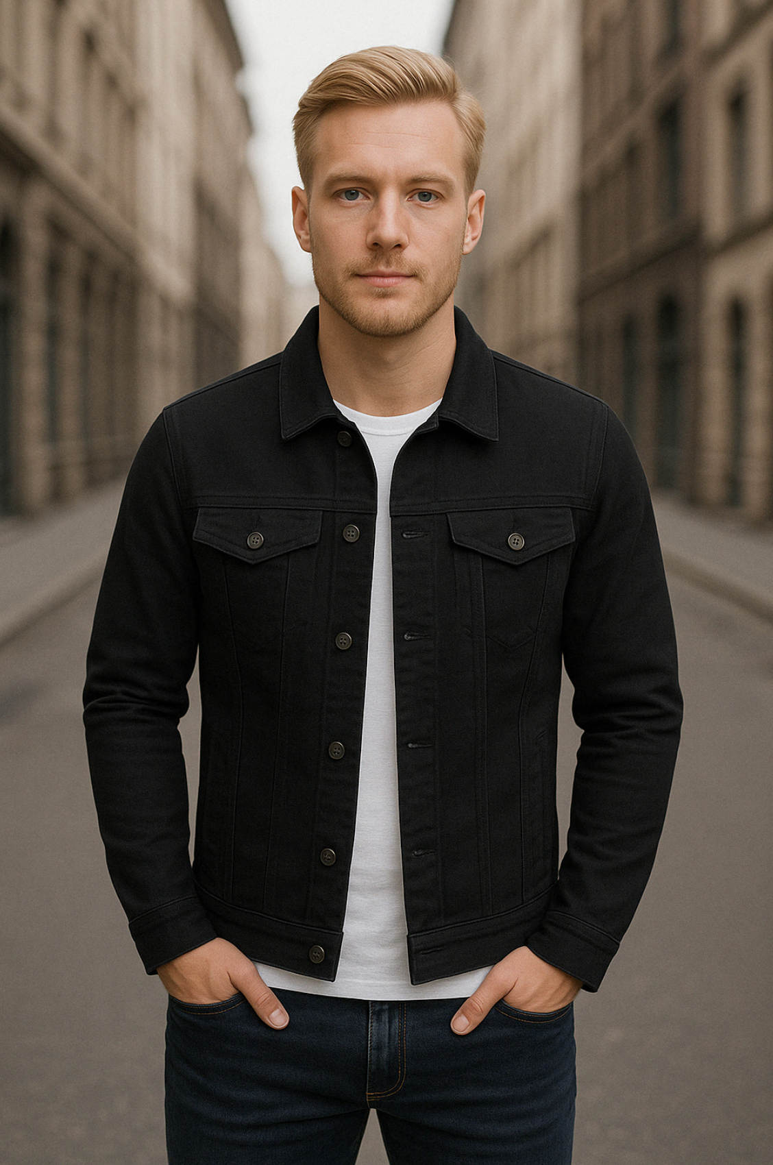Damian™ | Figursydd jeansjacka för herr