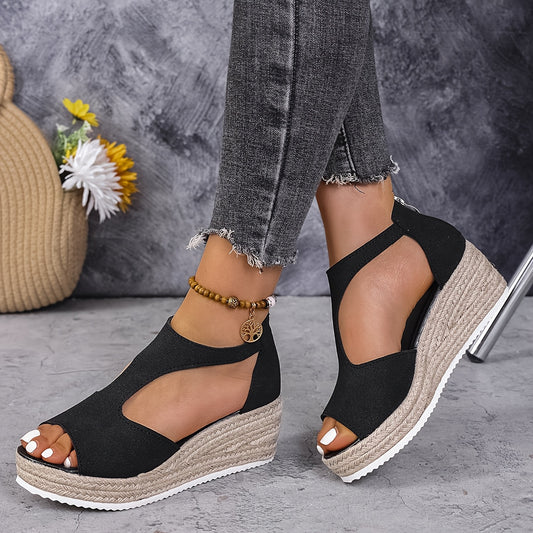 Maevin™ | Boho Platåsandal i Svart