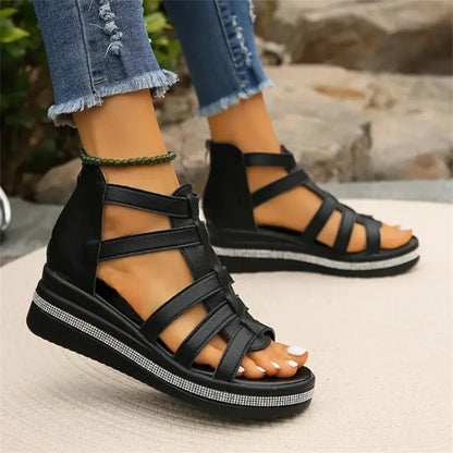 Wedge™ | Sandaler med strass-dekor